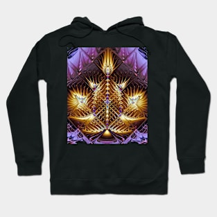 Purple and Gold Ornate Pattern Hoodie